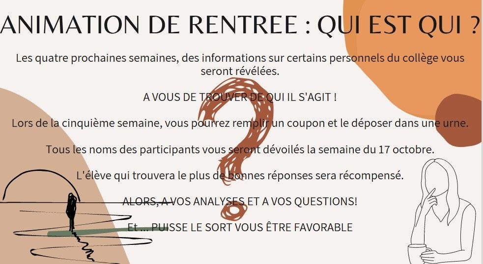 Animation “qui est qui ?”