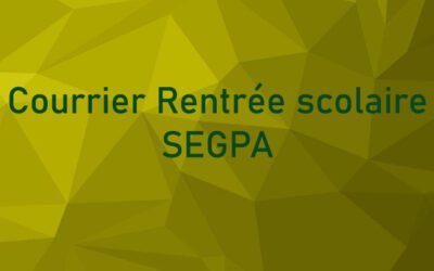 Rentrée scolaire SEGPA