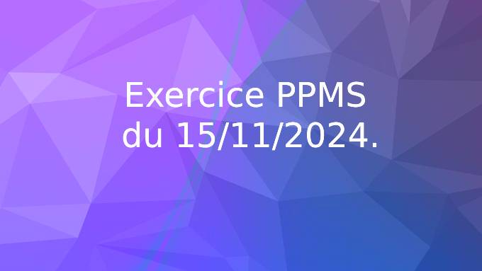 Exercice PPMS du 15/11/2024